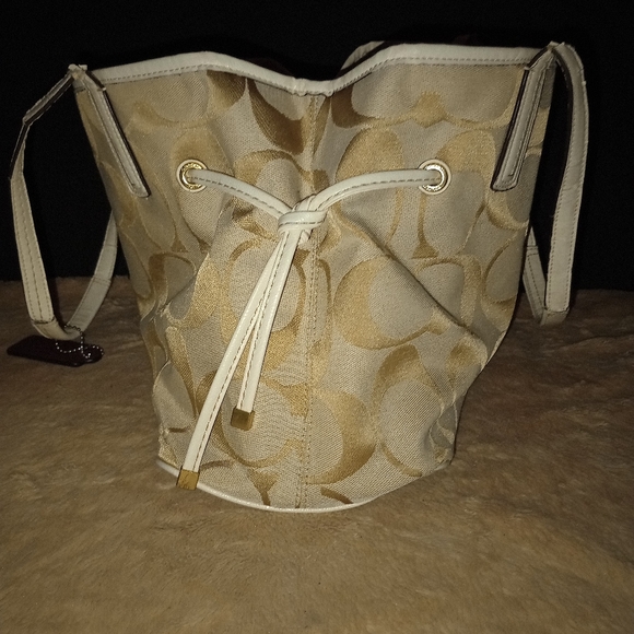 Coach Signature Stripe Framed Carryall - Picture 15 of 16